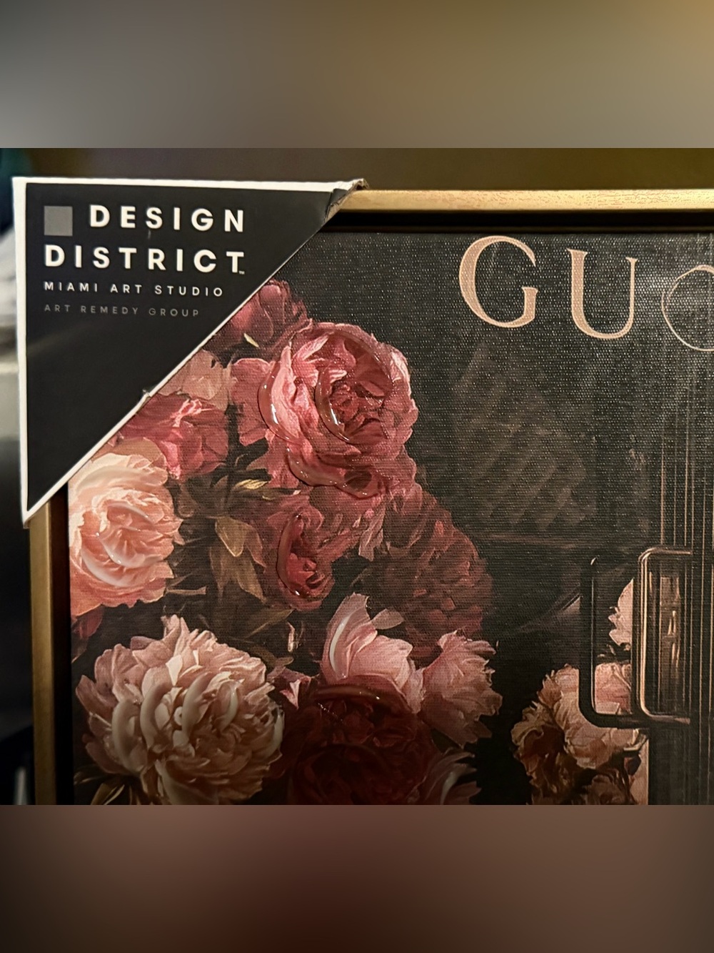Design District. NWT Stunning Gucci Tiger & White Sports Car Framed Art Print - Picture 8 of 8